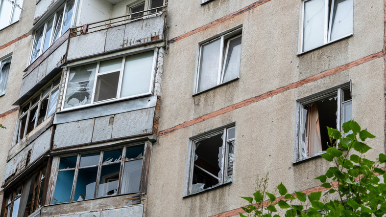 Zniszczenia po ostrzale w Charkowie