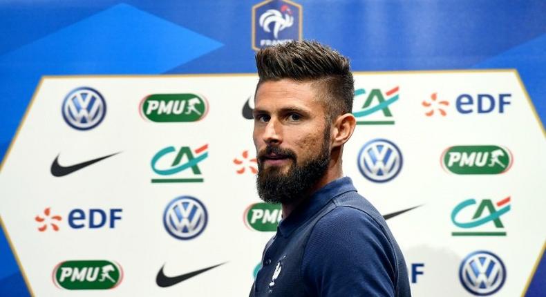 France's forward Olivier Giroud missed out last time because of a toe injury, but is back to fitness and scored twice for Arsenal at the weekend