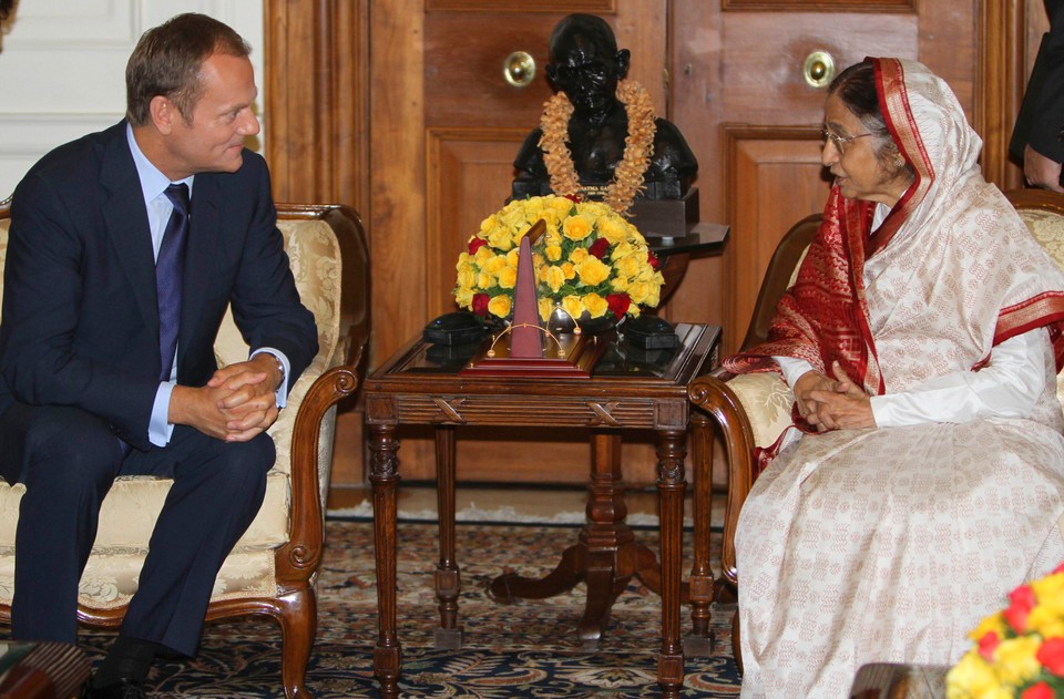 DONALD TUSK W INDIACH