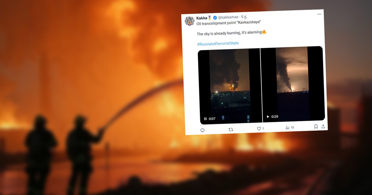 Eksplozja w składzie ropy w Rosji po ataku ukraińskiego drona. Pożar się rozprzestrzenia