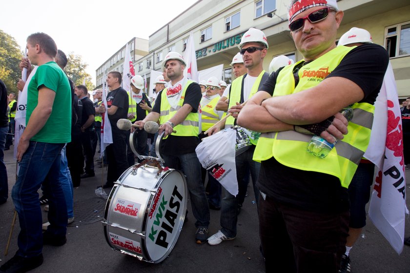 Manifestacja KWK Kazimierz-Juliusz