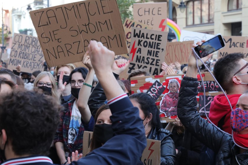 Czarny protest w Łodzi.