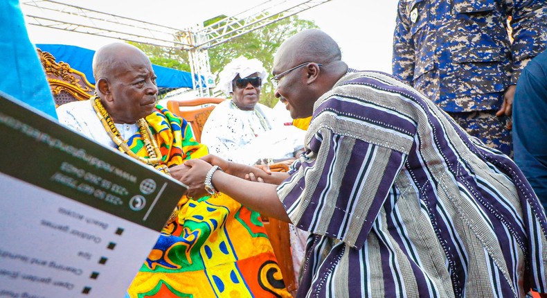 Togbe Sri with Vice President Dr Mahamudu Bawumia