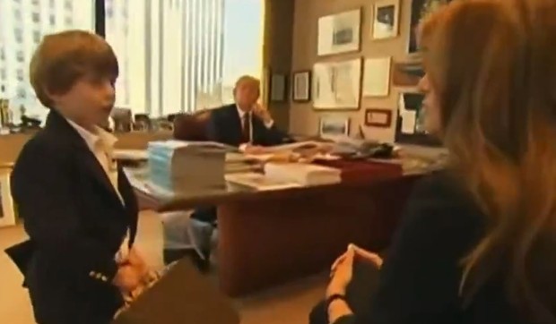 Baron, Melanija i Donald Tramp 2010