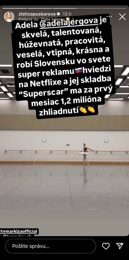 Puškárový v Zlatých talentoch so Zlaticou predstavila Adélu Jergovú.
