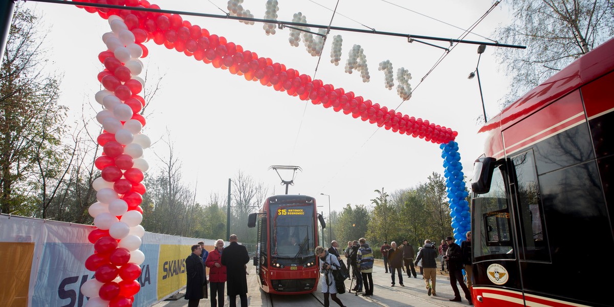 Sosnowiec. Otwarcie linii tramwajowej nr 15 