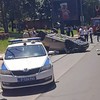 Prevrnut automobil u Požeškoj kod Doma zdravlja