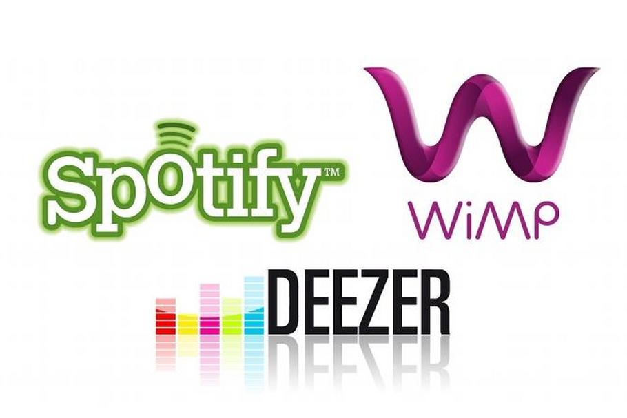 WiMP Spotify Deezer logo combined