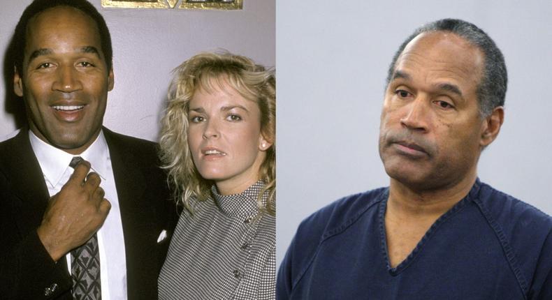 O.J. Simpson and Nicole Brown in 1989 and Simpson in 2007, when he published If I Did It: Confessions of the Killer.Ron Galella / Ron Galella Collection via Getty Images / Issac Brekken-Pool / Getty Images