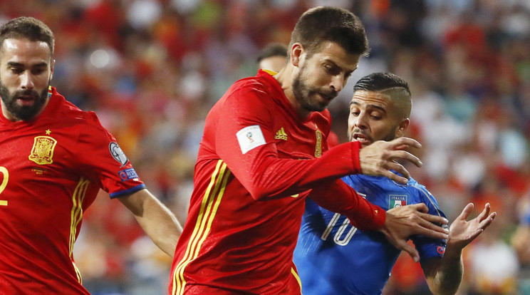 Gerard Piqué így is a spanyol csapat egyik legjobbja volt /Fotó: MTI