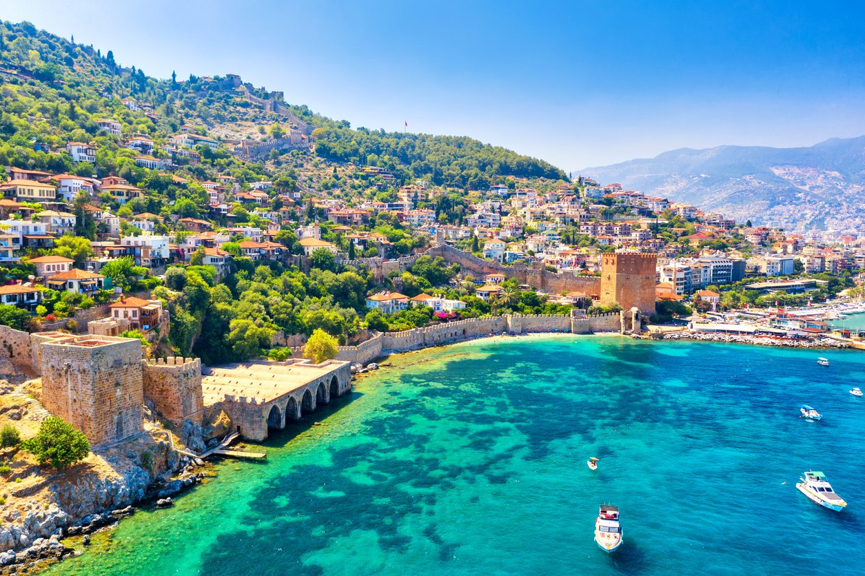Turecké letovisko Alanya. 