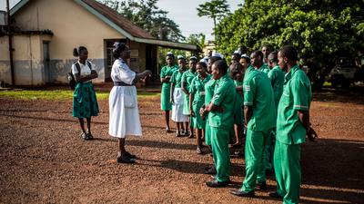 Health-care workers in Uganda