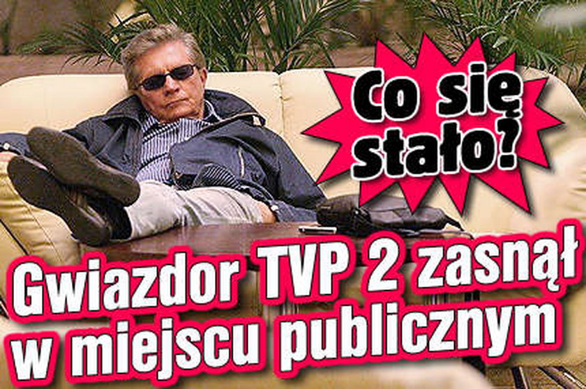 Gwiazdor TVP2 zasnął na widoku. Co się stało?