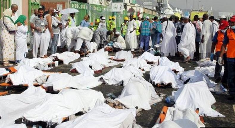 Casualties of hajj stampede of September 24, 2015.