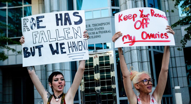 Protesters gather in front of a federal courthouse in Reno, Nevada.SOPA Images/Getty Images