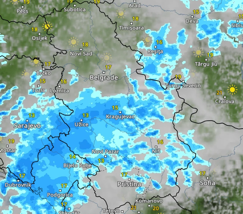 Kretanje nevremena u 10 sati