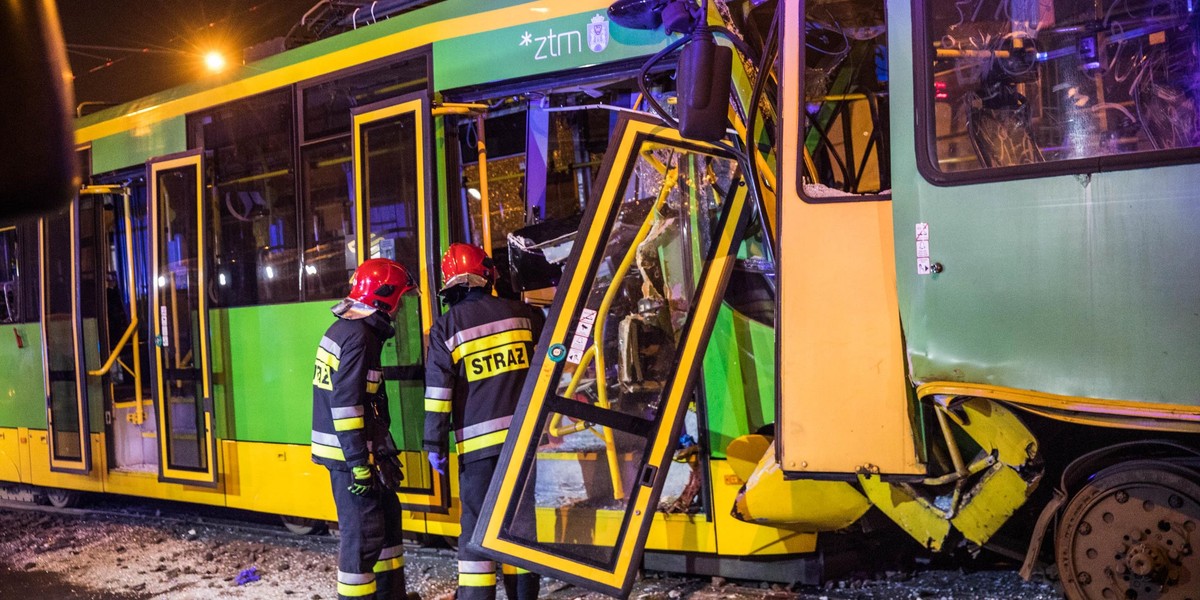 Dramatyczny wypadek tramwajów w Poznaniu