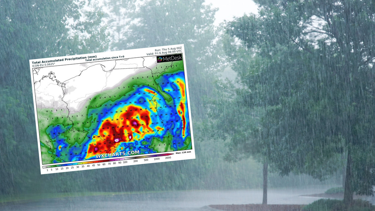 Prognoza pogody na czwartek, 5 sierpnia. Będzie padać. Zrobi się jesiennie
