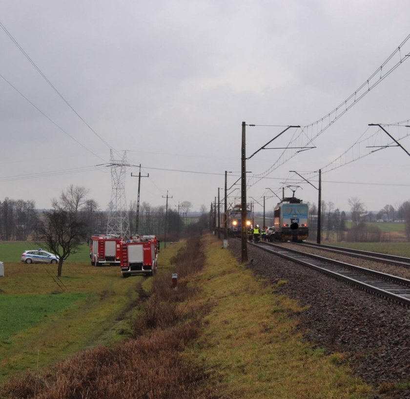 Wypadek na przejeździe kolejowym