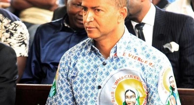 Moise Katumbi, the multi-millionaire former governor and prominent opposition leader, attends a funeral mass in honor of legendary Congolese singer Papa Wemba, Democratic Republic of Congo, May 4, 2016. 