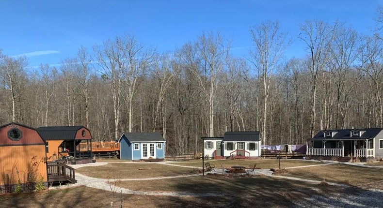 The Brinks' tiny house village.Lennox Brinks