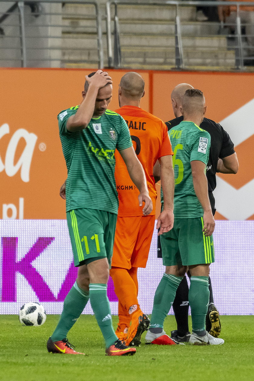 Pilka nozna. Ekstraklasa. Zaglebie Lubin - Slask Wroclaw. 14.09.2018