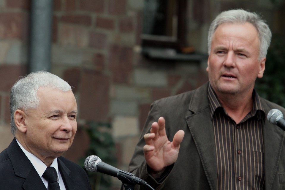 Jarosław Kaczyński i Stanisław Kowalczyk, fot. PAP/Piotr Polak