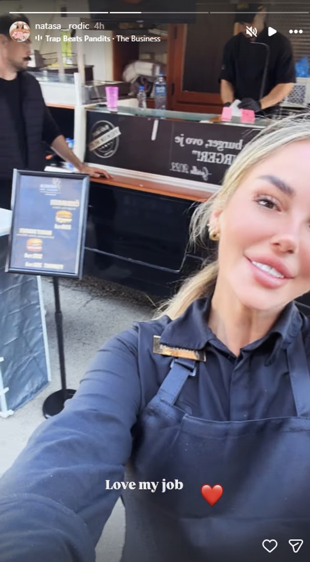 Nataša Rodić prodaje burgere