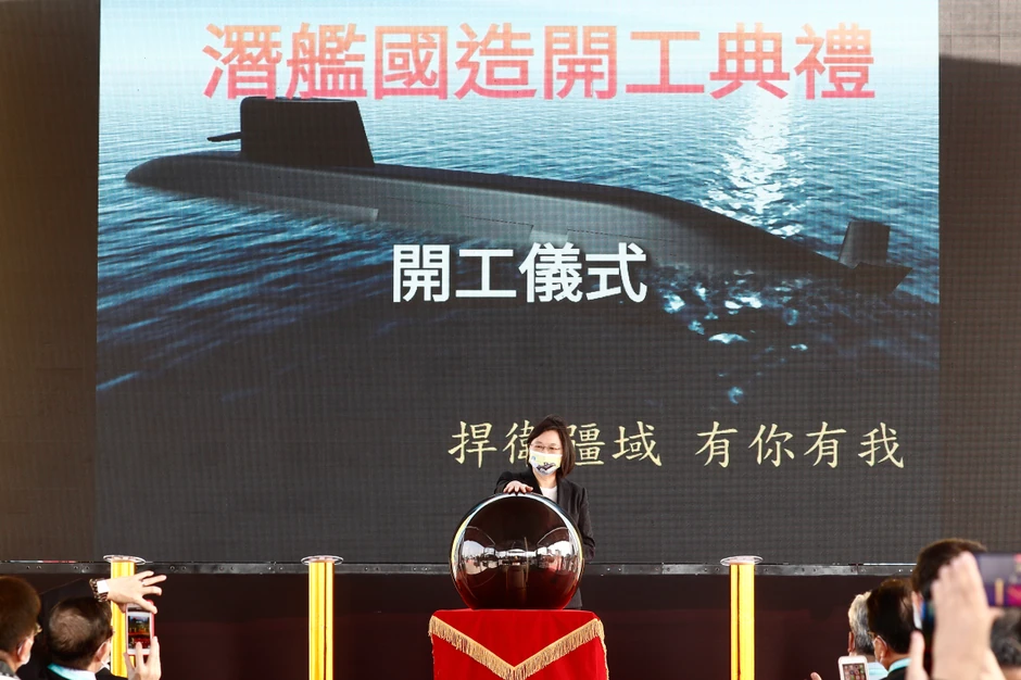 Caj Ing Ven na ceremoniji povodom početka izgradnje novih tajvanskih podmornica u Gaošungu
