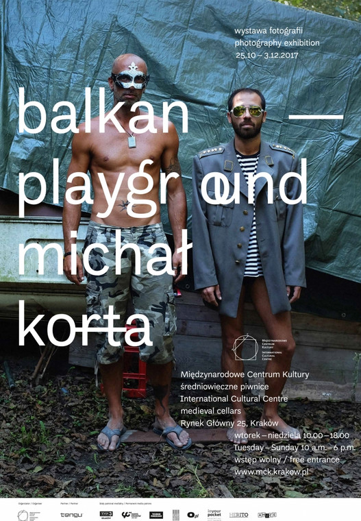 Plakat wystawy "Balkan. Playground" Michała Korty