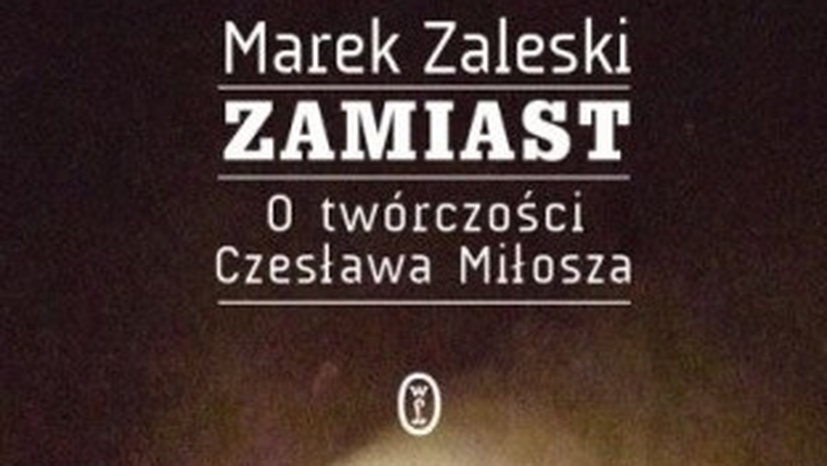 W rok po śmierci Czesława Miłosza nie doczekaliśmy się niestety ani jego "Utworów ostatnich", ani nawet dalszych tomów "Dzieł zebranych". Ufając, że sytuacja ulegnie rychło zmianie, możemy tymczasem przeczytać kolejną książkę o dziele autora "Ocalenia": interesujący zbiór szkiców Marka Zaleskiego powstałych w minionym ćwierćwieczu.