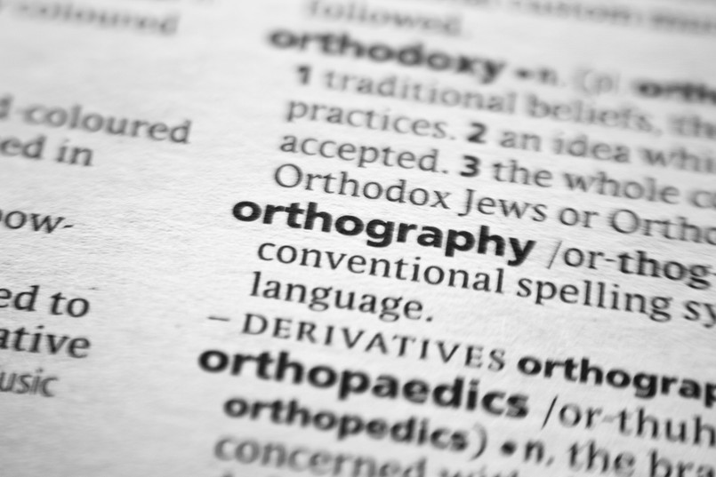 orthography, ortografia