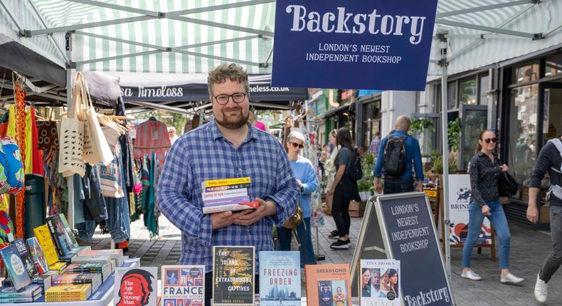 Tom Rowley's bookstore Backstory will open later this month and replace his pop-up in Balham, south London.