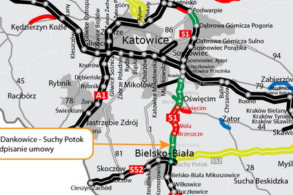 Jest ważna umowa na kolejny odcinek S1 między Mysłowicami a Bielskiem-Białą
