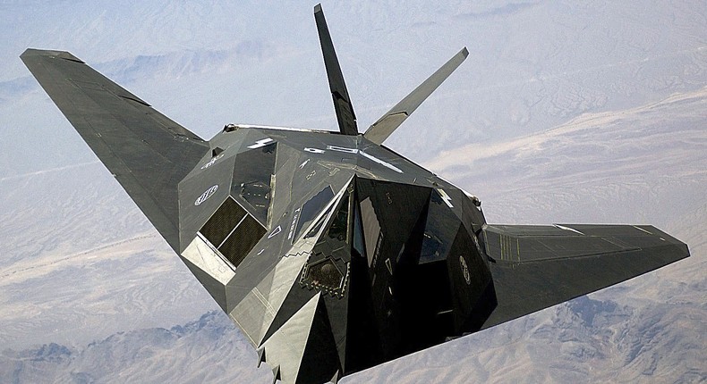 The F-117 Nighthawk, an early US stealth platform.