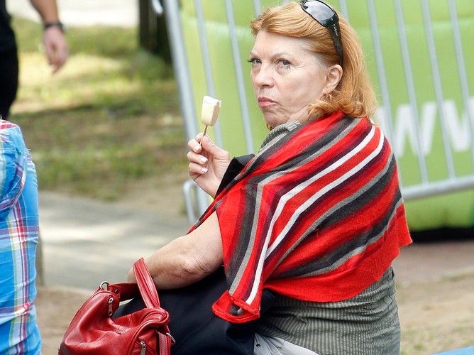 Krystyna Prońko na lodach