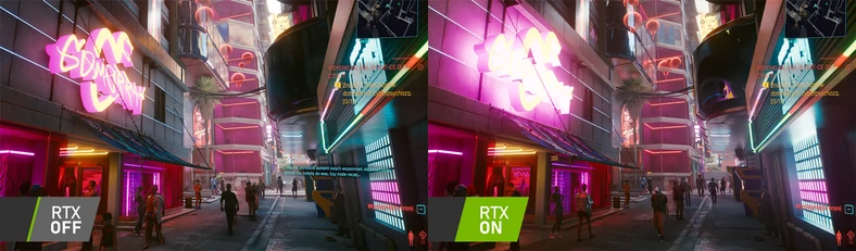 Ray tracing sprawia, że ciemne uliczki zaczynają być rozświetlone światłem kolorowych neonów