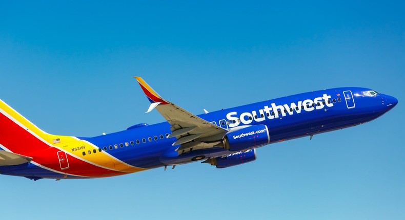 A Southwest Airlines Boeing 737-800.
