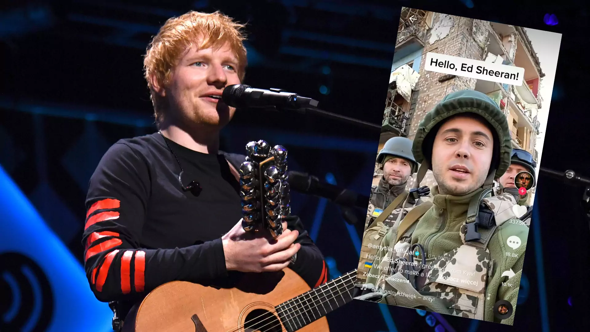 Ukraiński zespół zwrócił się z propozycją do Eda Sheerana. "Połączmy siły"