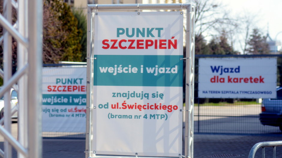Punkt szczepień na Międzynarodowych Targach Poznańskich