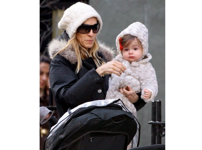 Aktorka Sarah Jessica Parker z jedną ze swych bliźniaczek