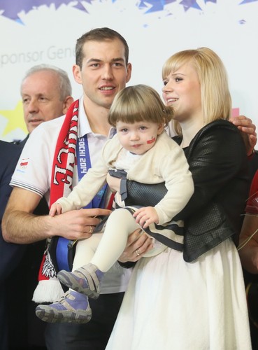 Zbigniew Bródka z żoną i dzieckiem