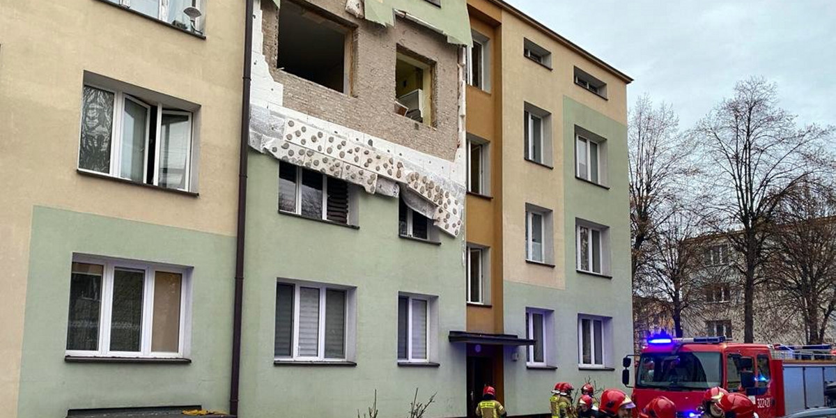 Wybuch w Rzeszowie zniszczył mieszkanie i blok.