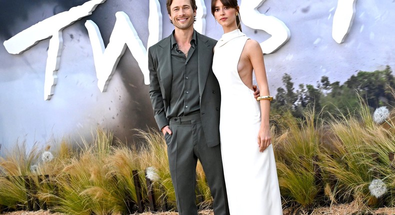 Glen Powell and Daisy Edgar-Jones attend the Los Angeles premiere of Twisters.Axelle/Bauer-Griffin/Getty Images