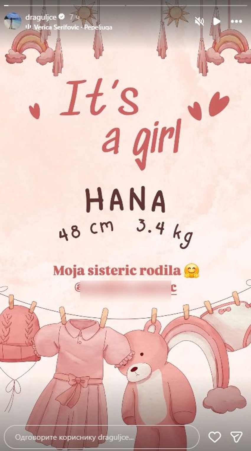 Zorica Dukić postala tetka