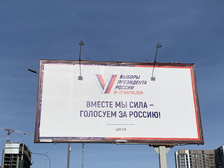Billboard zachęcający do wzięcia udziału w wyborach w Moskwie