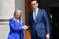 Giorgia Meloni i Mateusz Morawiecki