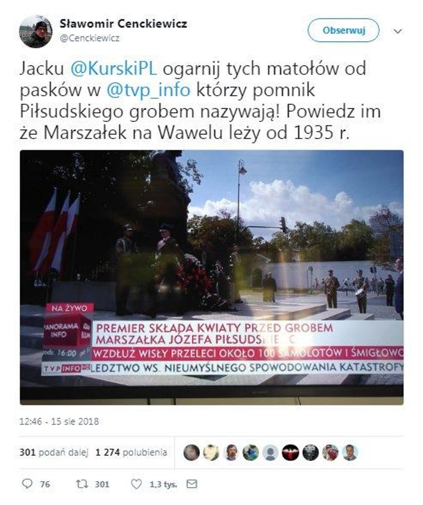 Paskowy z TVP „przeniósł” marszałka