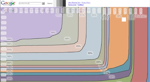 Browser Size pozwala optymalnie zaprojektować układ strony www.