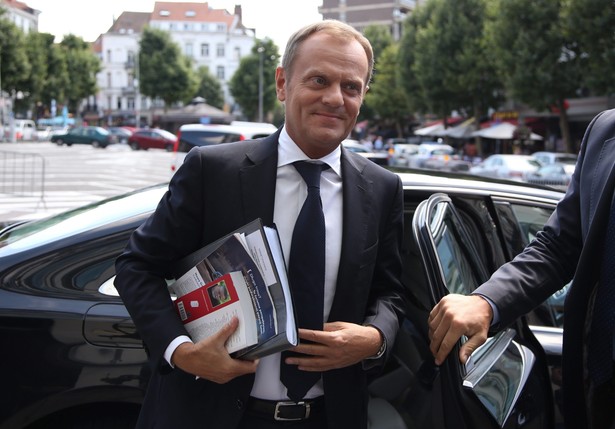 Donald Tusk na szczycie w Brukseli. Fot. EPA/JULIEN WARNAND